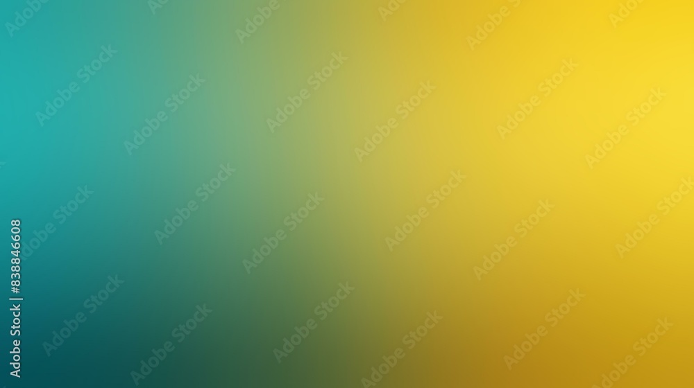 Poster yellow to teal color gradient background with noise texture, bold contrast,blurred gradient