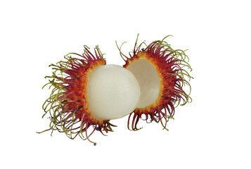 Rambutan fruit isolated on transparent.