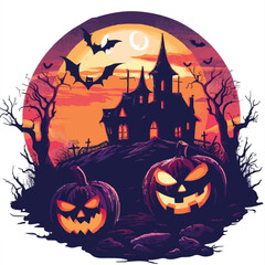 Helloween vector illustration for t-shirt	
