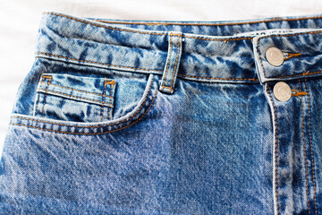 Blue jeans pocket. High quality photo