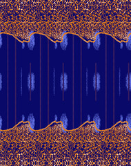 Seamless fabric tribal pattern on navy .