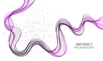Dark purple swirled wave, abstract background, design element