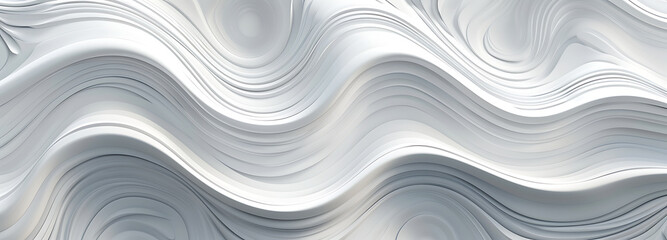 Obraz premium White 3 d background with wave illustration, beautiful bending pattern for web screensaver. Light gray texture