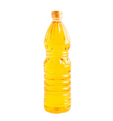 Vegetable glass bottle isolated on white background with clipping path, organic healthy food for cooking.