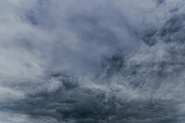 storm clouds before the storm in the village