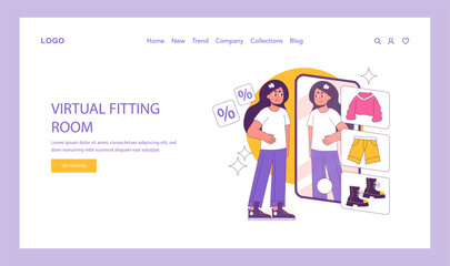 phygital. Flat Vector Illustration