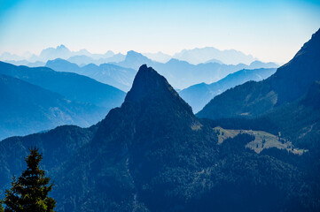 Obraz premium Eastern Dolomites. Sappada, Olbe Lakes. Breathtaking view of the upper Montrgna.