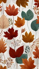 Fototapeta premium autumn leaves pattern