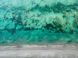 Aerial view of Kalala beach, Sumba Island, Indonesia