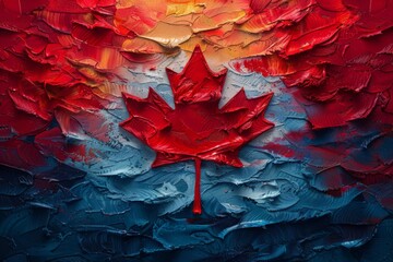 abstract background in colors and patterns for Canada Day / Dominion Day 