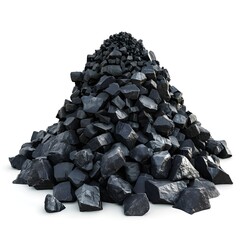 pile of stones isolated on white background Generative AI