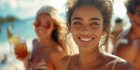 portrait of a happy couple outdoors