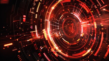 Obraz premium Abstract circle futuristic technology background