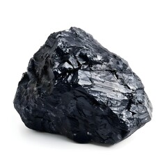 coal isolated on white background Generative AI 