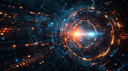 Abstract circle futuristic technology background