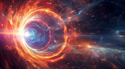 Obraz premium Abstract circle futuristic technology background