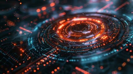 Abstract circle futuristic technology background