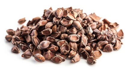 Obraz premium Dried Siamese neem tree seeds, isolated on white, used in health remedies