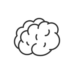 The human brain, linear icon. Line with editable stroke