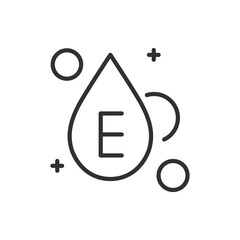 Vitamin e, linear icon. Line with editable stroke
