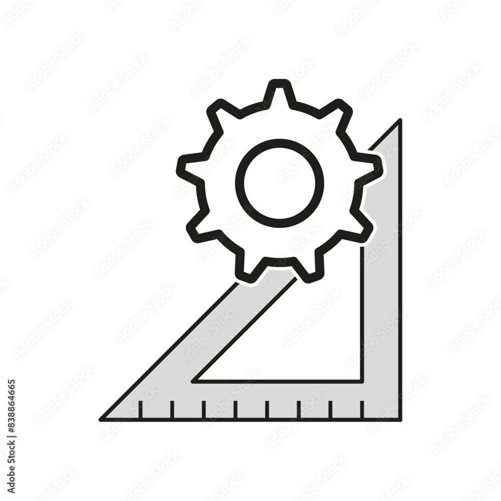 Poster engineering precision icon. technical settings symbol. measurement and configuration sign. vector il
