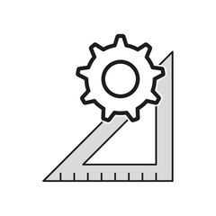Engineering precision icon. Technical settings symbol. Measurement and configuration sign. Vector illustration. EPS 10.