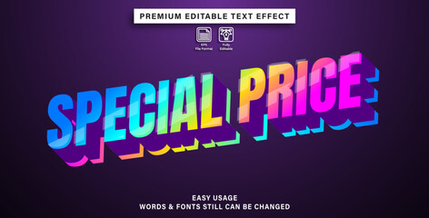 Obraz premium Editable graphic text effect style special price
