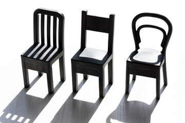 Fototapeta premium Three Empty Chairs