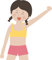 수영복 입은 여름 어린이