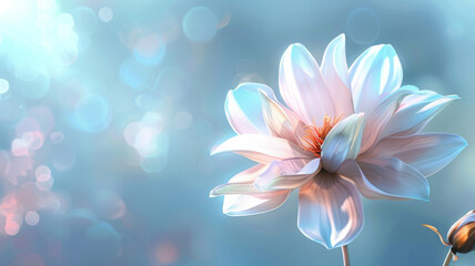 Dreamy Pastel Flower with Blurred Edges