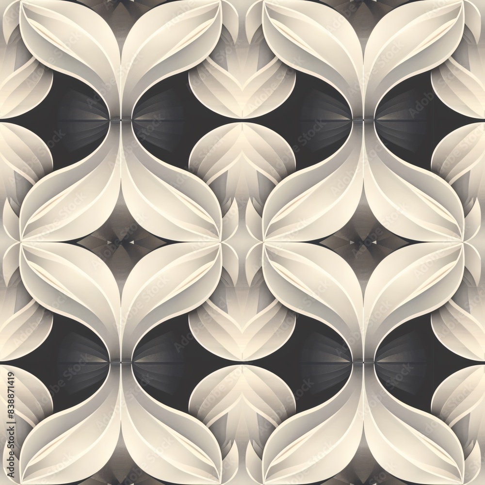 Poster a seamless pattern with a modern abstract design featuring geometric motifs and subtle gradients, cr