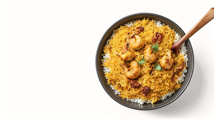 biryani cook close up isolated on white background
