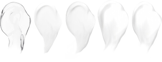 Drops of moisturizing gel or serum mockup, isolated on transparent background png	