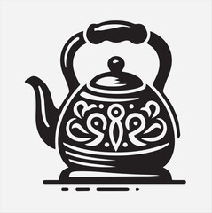 kettle symbol vector image black color silhouette