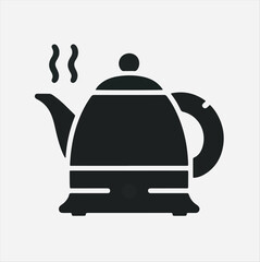 kettle symbol vector image black color silhouette