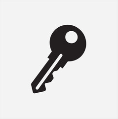 Key icon vector silhouette illustration white background