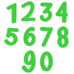green set of numbers