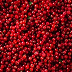 Lingonberry texture background, Vaccinium vitis-idaea fruits pattern, many partridgeberry mockup