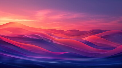 A gradient background with purple and blue tones, featuring a blurred dark sky at the top of the screen. The bottom part is filled with orangered to add depth. A smooth curve leading from left to