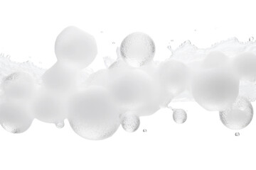 Dancing Dewdrops: A Whimsical Symphony of Water Bubbles on a White or Clear Surface PNG Transparent Background.