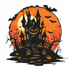 Helloween vector illustration for t-shirt	
