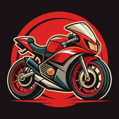 vintage style motorcycle t-shirt design 