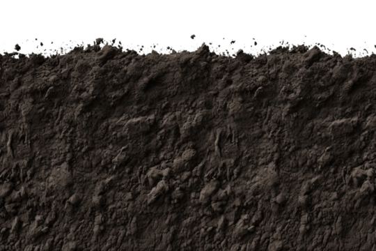 The Earths Whisper: A Dreamy Pile of Dirt on a White or Clear Surface PNG Transparent Background.