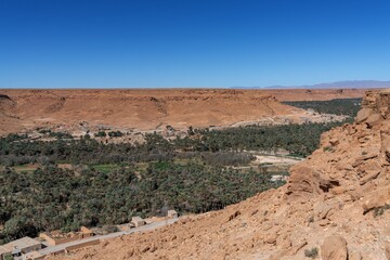landscape view of the Ziz Valley and the Tafilalet region in central Morocco