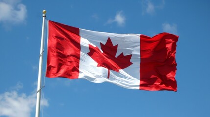 Canada national flag illustration generated by ai