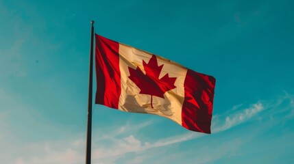 Canada national flag illustration generated by ai