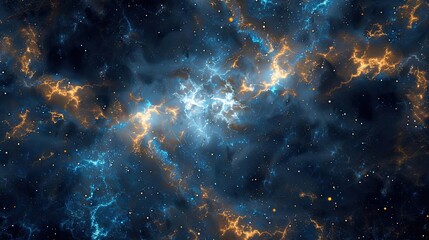 Fototapeta premium Dark matter distribution in the universe, intricate cosmic pattern