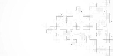 Minimalistic texture with linear squares pattern. Creative idea of modern design with abstract geometric background