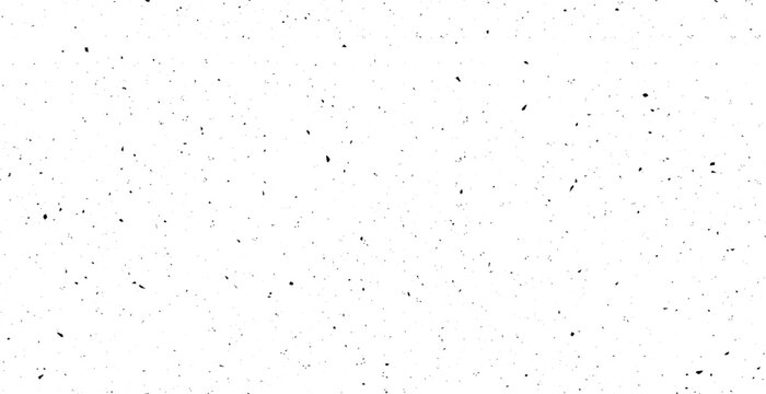 Seamless patern subtle black grunge speckle on white background. Distress grain abstract texture with grungy splash dirty repeated pattern. Backdrop with specks, grit, scratches, rough sand effect  