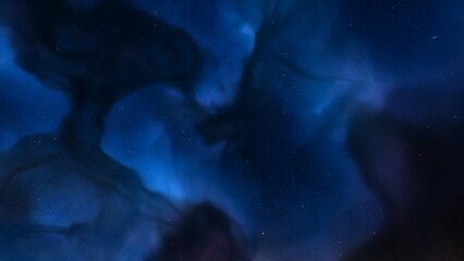 Space of night sky with cloud and stars